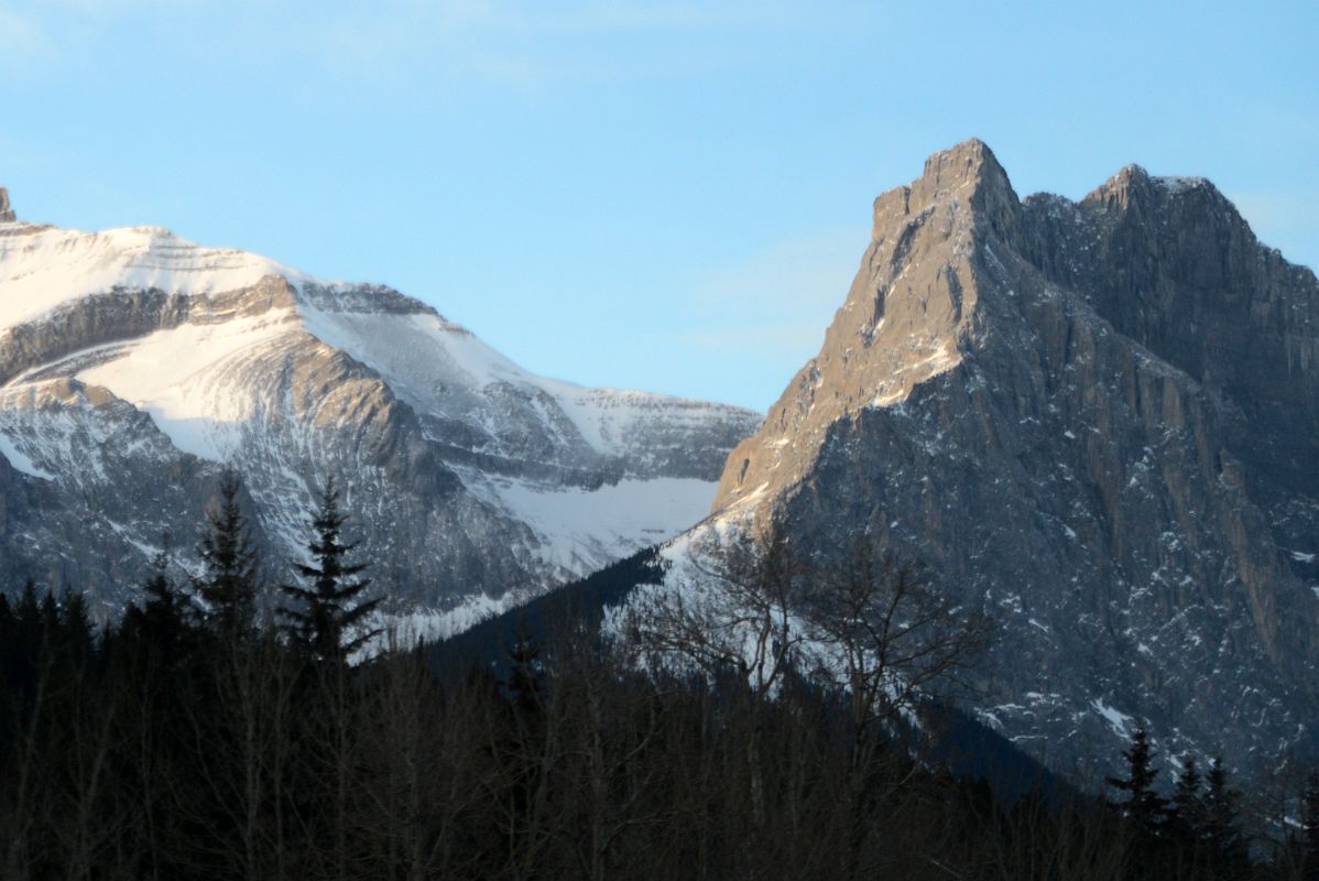 18 Windtower Mountain From Drive Before Canmore On The Way To Banff